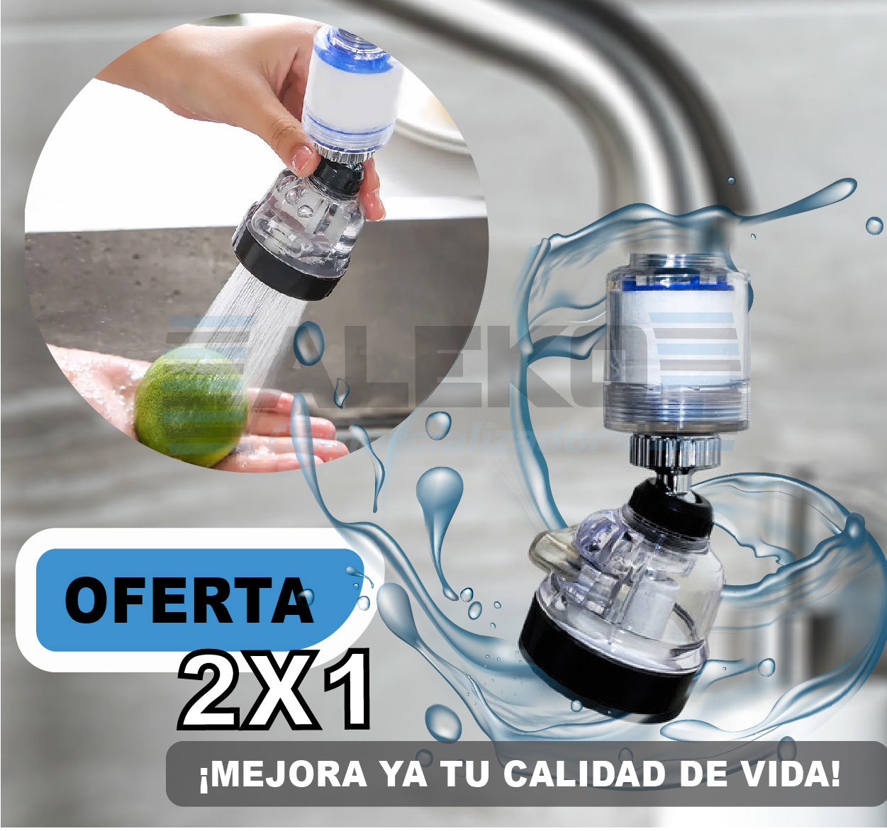 Grifo Purificador De Agua 360° X2 Grifo Purificador De Agua 360° X2
